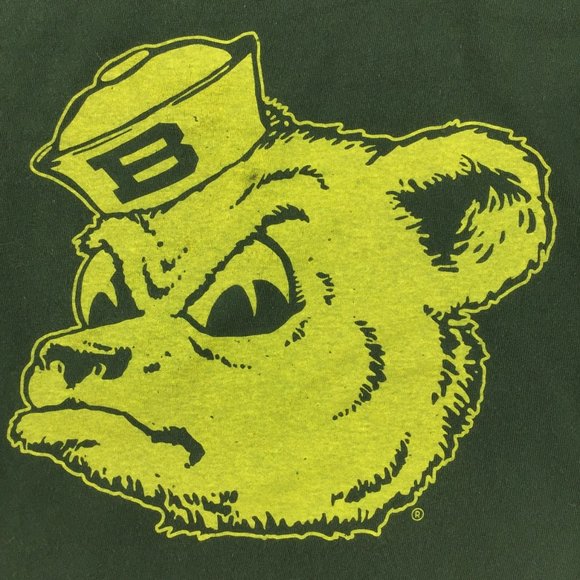 Mens long sleeve shirt tee t-shirt xl Bear green yellow graphic unisex - Picture 2 of 6